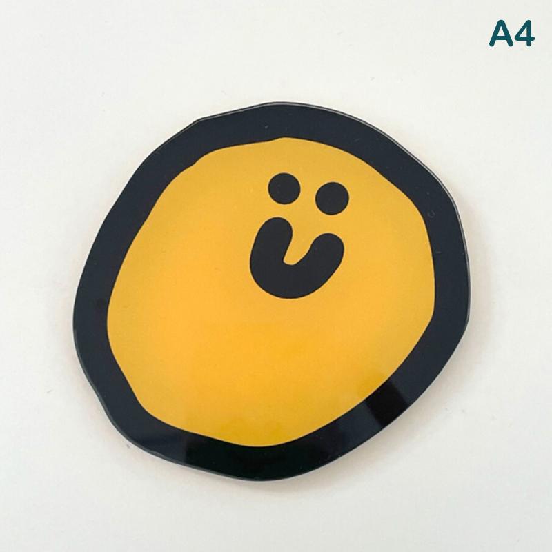 Cute Cartoon Acrylic Coaster Irregular Shapes Heat-Resistant Bowl Pad For Coffee, Tea, Hot Drinks Table Protectors Desk Decor