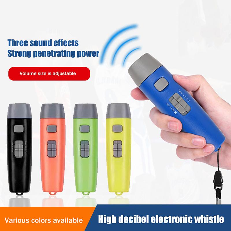 Electric Whistle 3 Sound Effects Adjustable Whistle Handheld Whistle With Cord For Football Basketball Volleyball Hockey 1Pc