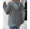 2025 Autumn/Winter Women's Plus Size Jacquard Loose Hooded Sweatshirt