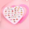 36pcs Adjustable Kids Rings Set Colorful Alloy Rings Fashionable Jewelry for Girls Dress Up Parties and Imaginative Play