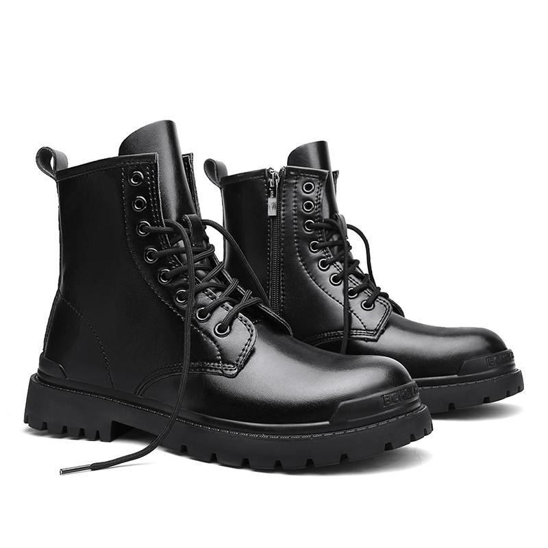 Модные высокие мужские повседневные ботинки Модные кожаные ботинки для улицы Роскошный — фото 4