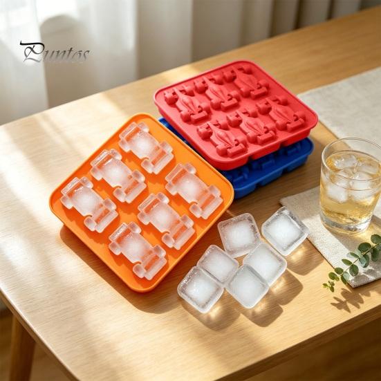 Silikon-Backformen für Kinder Rennauto Eisform, 6 Mulden 3D Kuchen Süßigkeiten Gelee Leicht zu reinigende Schale, Lebensmittelgeeignet Flexibel Form Schokolade Seife,