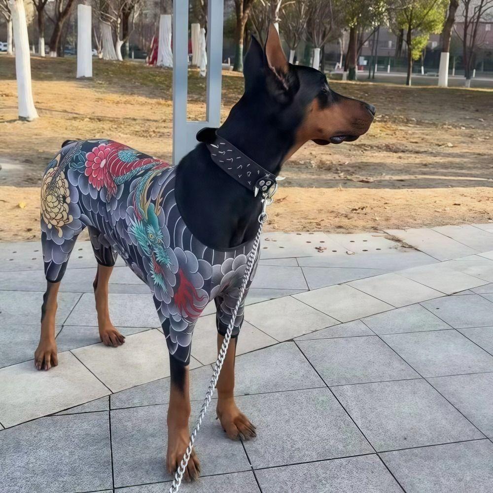 Creativity Four Seasons Dog Cat Tattooed Vest Lifelike Funny Pet Jacket Close-fitting Cool Pet Clothes For Pet S To 6XL