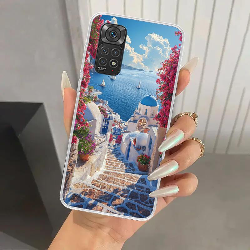 

Greece In Summer Santorini Phone Case for Xiaomi Redmi Note 15 14 14S 13 12S 12 Pro 11S 11 Plus 11T 11E 10S Soft Funda Print She Redmi Note 14S