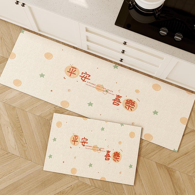Kitchen Floor Mat, Water Absorption, Oil Absorption, Non-Slip, Diatom Mud Quick-Drying, Long Foot Mat, Household Dirt-Resistant Bathroom Carpet