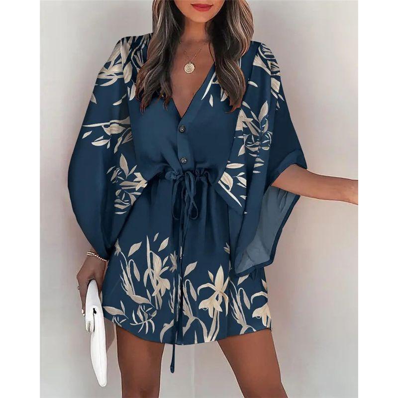 

Fashion Fashion Casual Printing Dress Short Skirt Female Casual Printed Beach Mini Dress 1 L