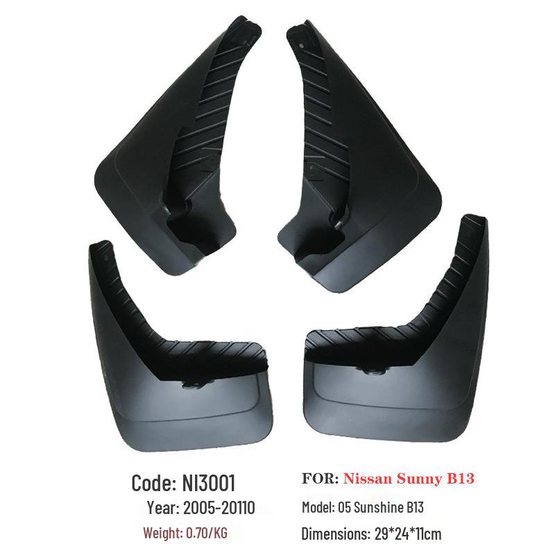 Compatible Mudguard for 05-10 Nissan Sunny B13 - Old Model Mud Flap Accessory