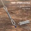 Portable Stainless Steel Tent Tension Spring Buckle Canopy Awning Rope Tensioner