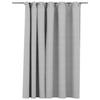 VidaXL Linen Look Blackout Curtain with Hooks Grey 290x245 Cm