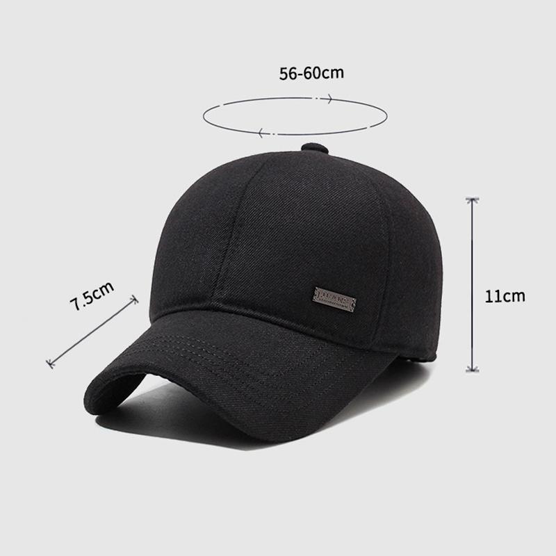 Samt Dick Mittelalterlich Und Älter Ohrenschutz Warm Kältefest Baseballkappe Herbst Winter Herren Outdoor-Kappe