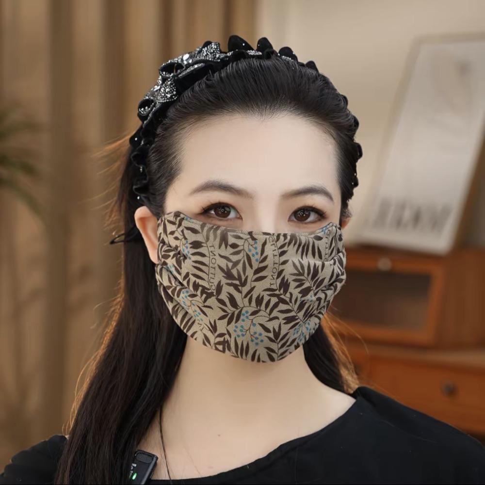 Thickened Warm Face Mask Flower Cycling Cold-Proof Scarf New Winter Neck Warmer Women