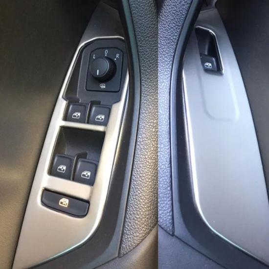 Fenster-Bedienfeld passend für Skoda Kodiaq 2016 2017 2018 Auto-Styling Zierleiste Abdeckung Innenraumzubehör