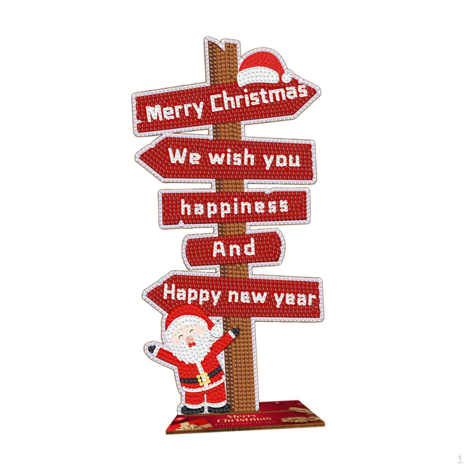 

Рождественский декор, деревянная вывеска для стола и вечеринки 14.5cmx29cm_Red