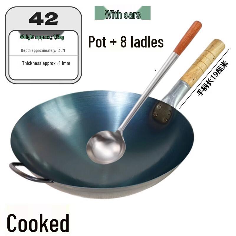Qiwei Commercial Stainless Steel Non-stick Wok