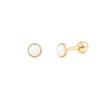 LUNNE 14k Bezel Pearl Piercing (14k Gold) c04