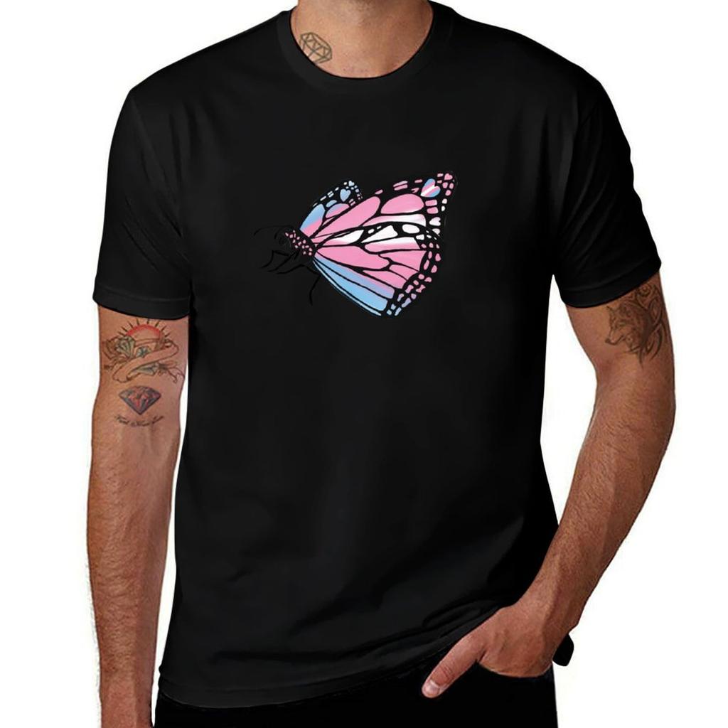 T Cotton Graphic Pack T-Shirt Trans Pride Shirts Shirt for Butterfly T Man