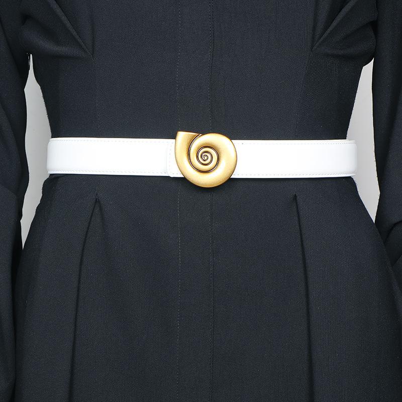 

New Stylish and Simple Women s Waist Belt Genuine Leather Belt 105CM белый