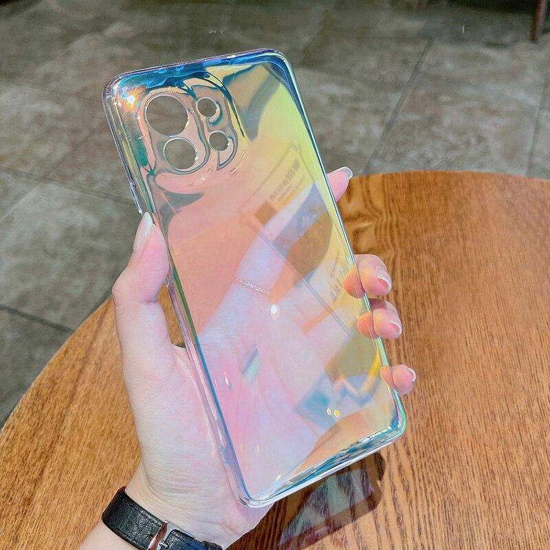 Buy Laser Gradient Rainbow Phone Case For Xiaomi Redmi Note 10