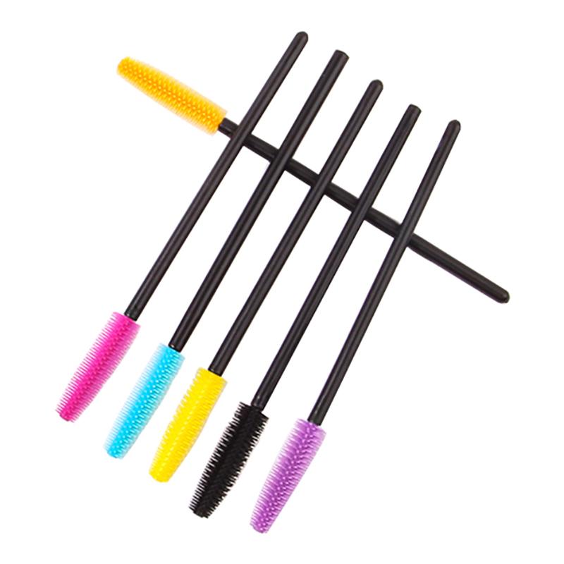 50 stk Silikon Mascara Staver Applikator Engangs vippebørster Kam Skjønnhetssminkebørste For Kvinner Verktøy for vippeforlengelse