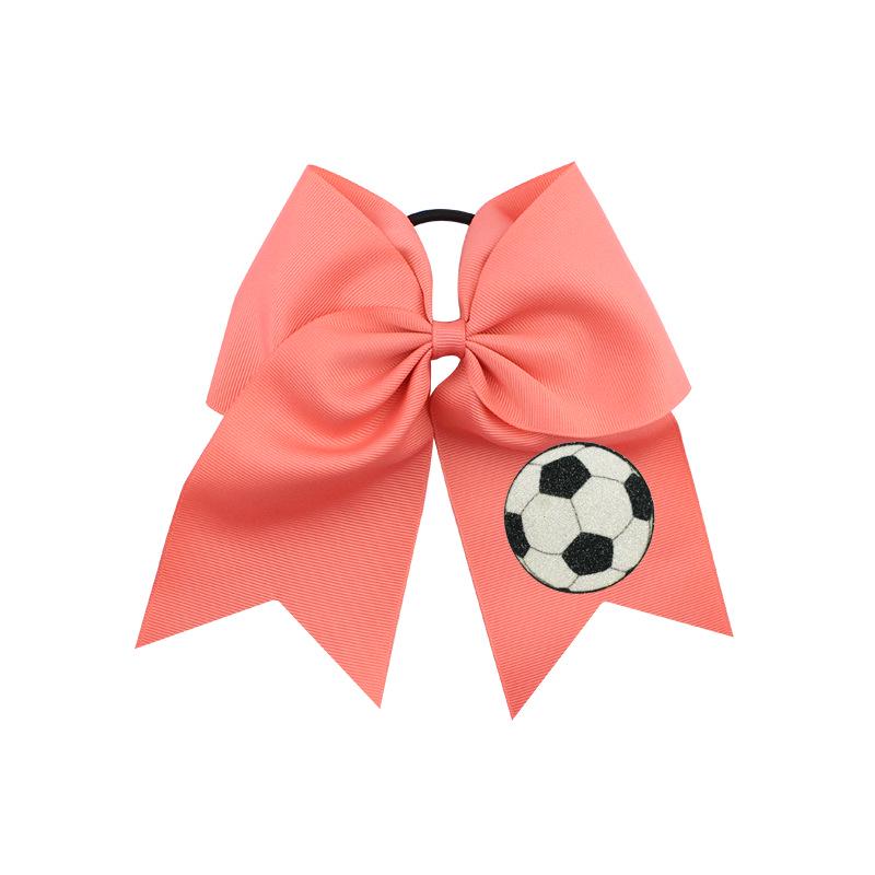 European & American World Cup Football Swallowtail Bow Hair Tie - Children's Hair Accessory
