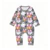 Family Matching Halloween Print Pajama Set Long Sleeve Top and Pants for Parents and Kids