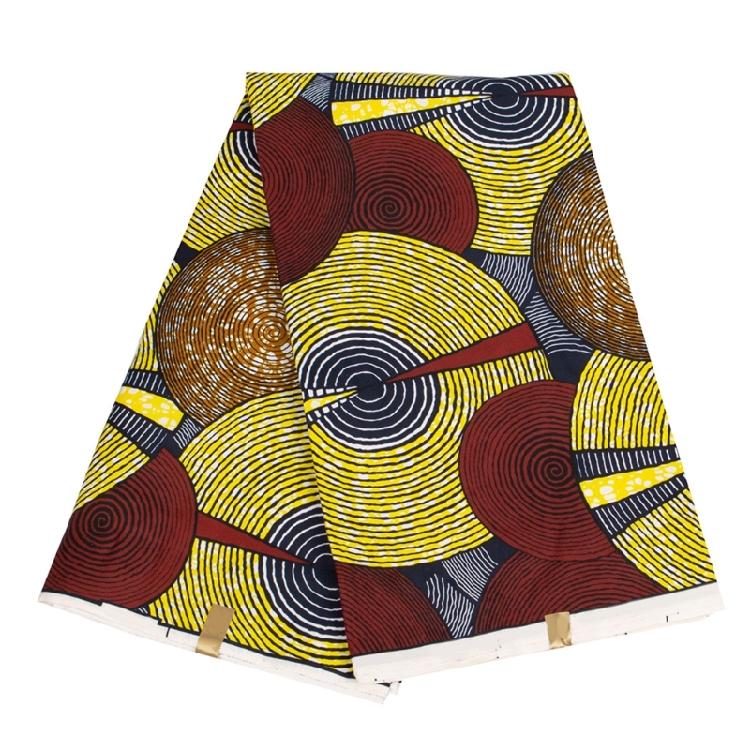 

African Waxed Print Fabric Double Side Geometric Print Fabric Polyester Sewing Cloth For Quilting Project Patchwork