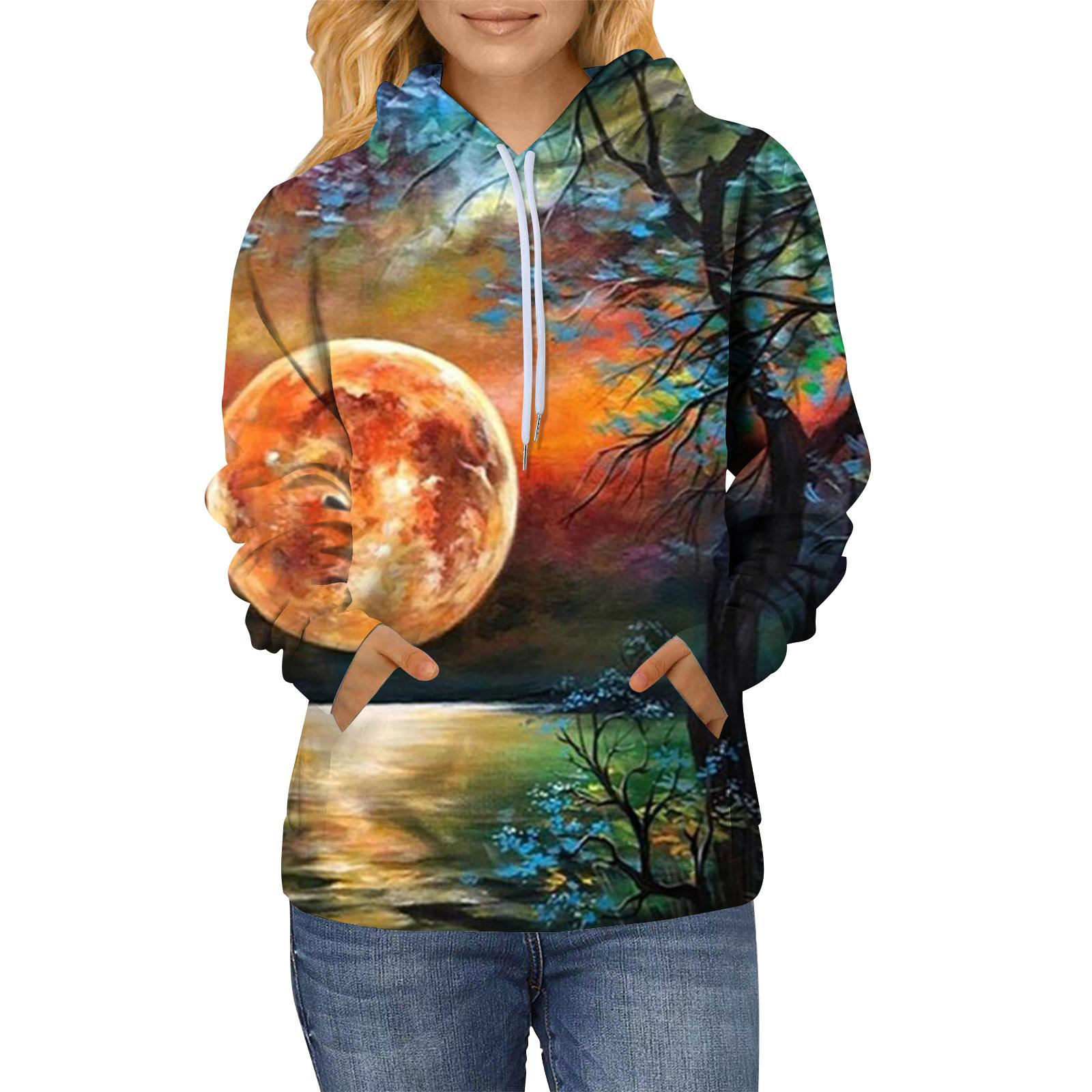 

Осень Новые толстовки с капюшоном Цветочный 3D-принт Женская уличная одежда Длинные рукава Оверсайз Пуловеры Y2k Толстовки с капюшоном Женская одежда 6XL