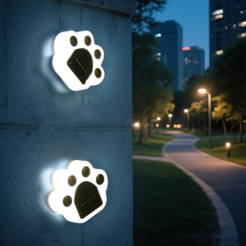 1/4PCS Solar Paw Outdoor Lights, IP65 Waterproof Lawn Lamp, Intelligent Light Control Lighting, for Garden Yard Camping Deco