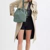 Coach Faye 28 Logo Drawstring Leather Bucket Bag Women Bags Green CV947-IMO4Q