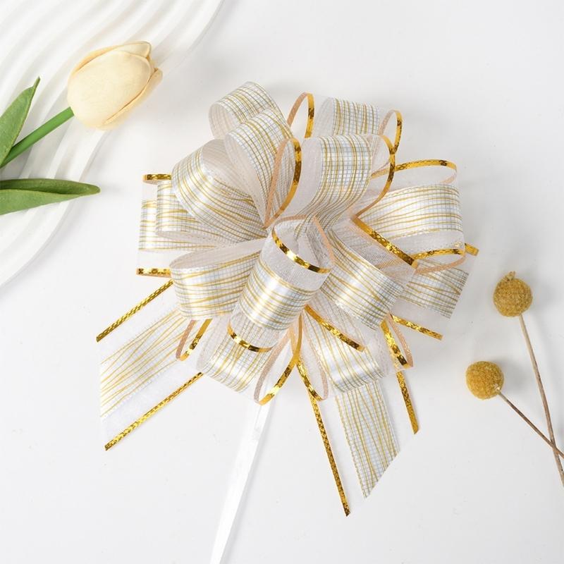 20 Pieces Pull Bows Gift Wrapping Pull Bows Ribbon Pull Bows for Christmas Wedding Baskets Valentine's Day Bows Multicolor