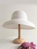 Retro French Style Black Wide Brim Sun Hat For Women Summer Beach UV Protection Casual Bohemian Vintage