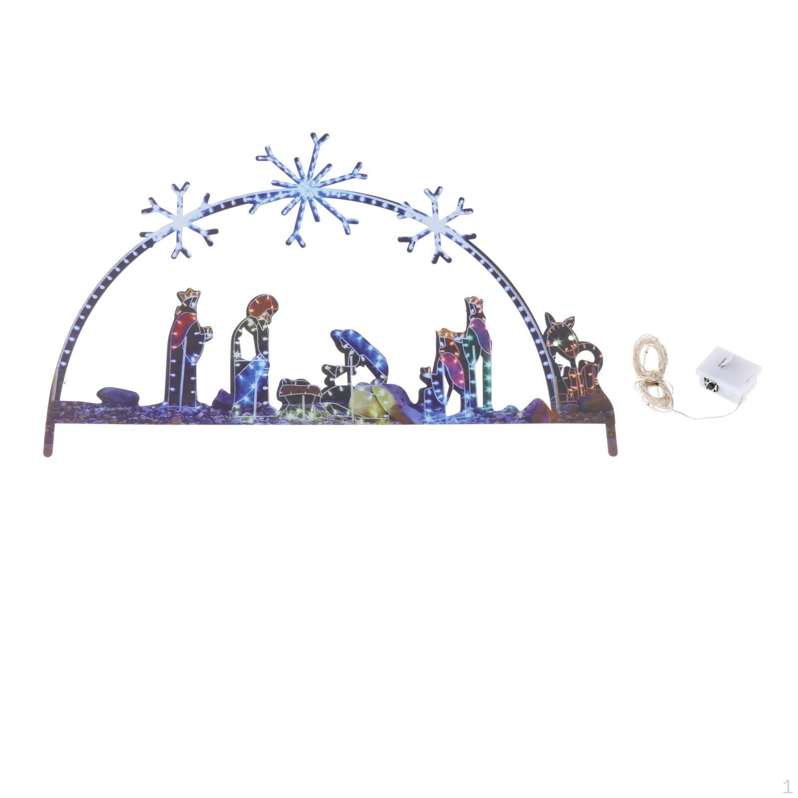 

String Light Statue Nativity Scene Figurine Lamp for Christmas Tree