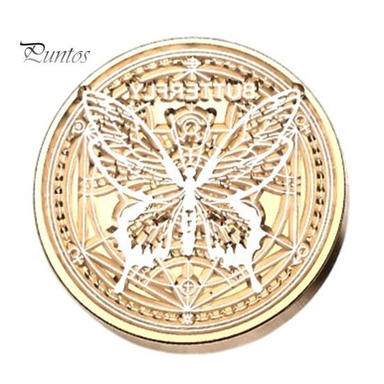 Personalized Letter Seal Brass Wax Stamp Head, Vintage European Embossed Relief Engraved Replacement Head Sealing for Wedding Invitation Envelope