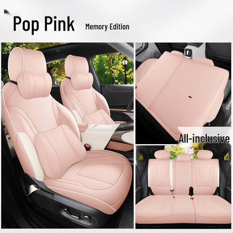 Smart Elf 1 Full Leather Car Seat Cushion - Universal Fit for All Seasons, Five Seats