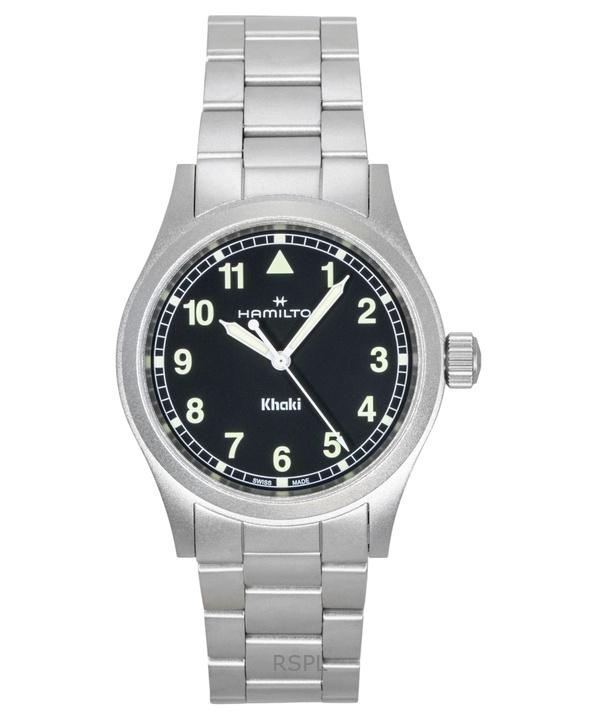 Hamilton Khaki Field Stainless Steel Black Dial Quartz H69401130 Men's Watch