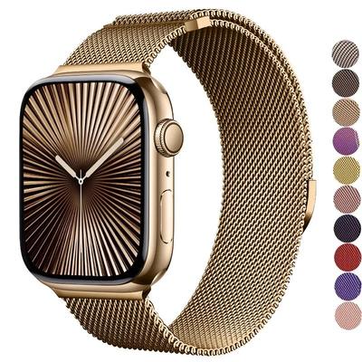 Milánský tah pro Apple Watch pásek 44mm 40mm 45mm 38/41mm řemínek ultra 2 49mm kovové pásky iwatch série 9 8 7 6 SE 5 4 10 42/46mm 3