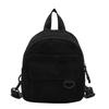 Schoolbag Simple Casual Women's Backpack 1011 New Korean Version This Year Popular Canvas Velvet Texture Small Backpack Women's Bag