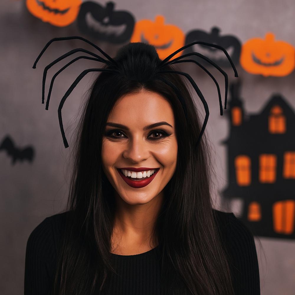 Headwear Halloween Spider Headband Non-slip Halloween Hairbands Women Hair Hoop  Costume