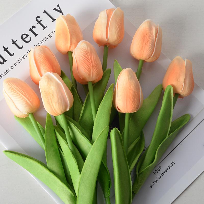 Tulip Artificial Flower: PU Feel for Wedding, Home, or Hotel Decor