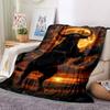 1pc Bull Statue Blanket - Lightweight Flannel Fleece with Digital Printing, Soft Warm for Sofa, Travel, Camping, Office yy251018322