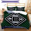 3pcs Borussia Mönchengladbach LOGO pattern bedding set duvet cover set includes duvet cover &pillowcases, perfect all season bedroom decoration & gift