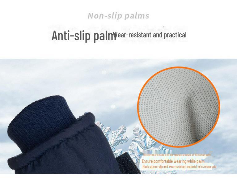 New Style Winter Waterproof Windproof Baby Mittens with Velvet Lining