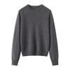 Lekasha Women's 100% Cashmere Puff Sleeve Round Neck Knit Base Layer