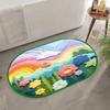 Ins Wind 3D Rainbow Diatom Mud Floor Mat Shower Room Water-Absorbing Quick-Drying Floor Mat Household Non-Slip And Dirt-Resistant Bathroom Floor Mat