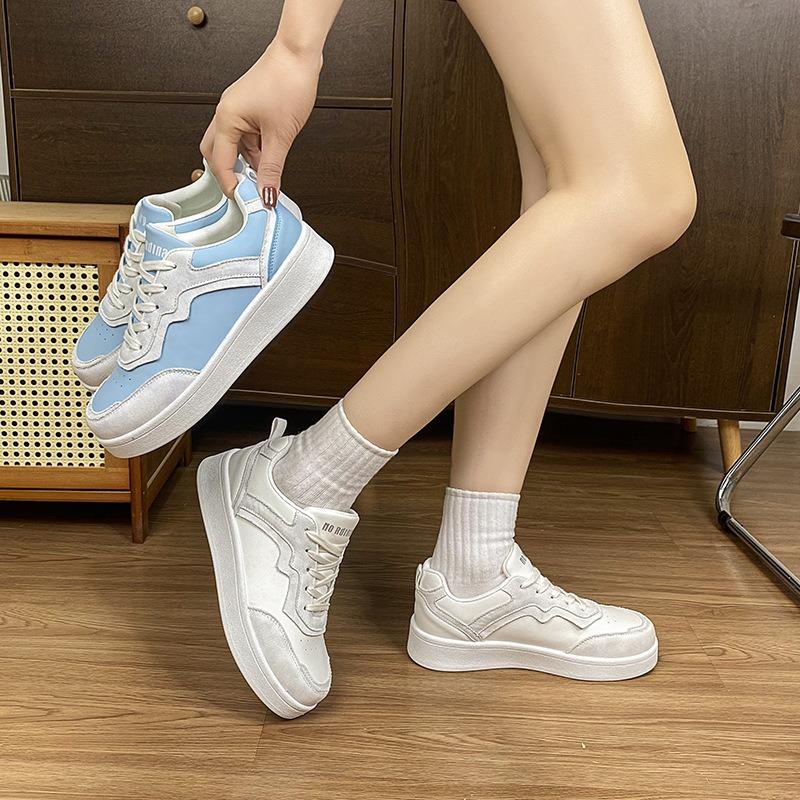 Show height thick sole heightening board shoes women's new spring trendy versatile lightweight soft sole white shoes women's shoes