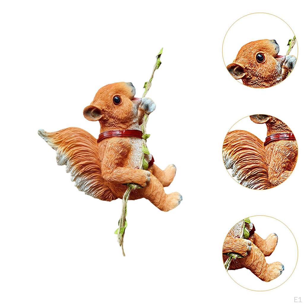 Tierkletterer Figur für Indoor Pflanzgefäß Hänger Harz Gartenskulptur Hof Zaun