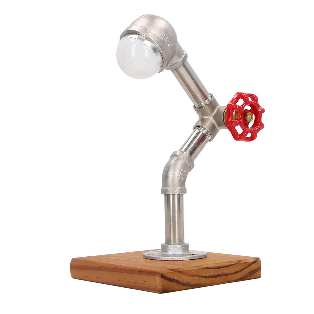 Table Lamp Industrial Design Pipe LED Cool White Light Home Decoration for Bedroom Living Room UK
