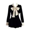2025 Rich Girl Black Dress: Fragrant Style, Waist-Cinching Princess Dress for Autumn/Winter