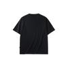Anta Solid Color Embroidered Letter Crew Neck T-Shirt Unisex Tops Black 962228150-5