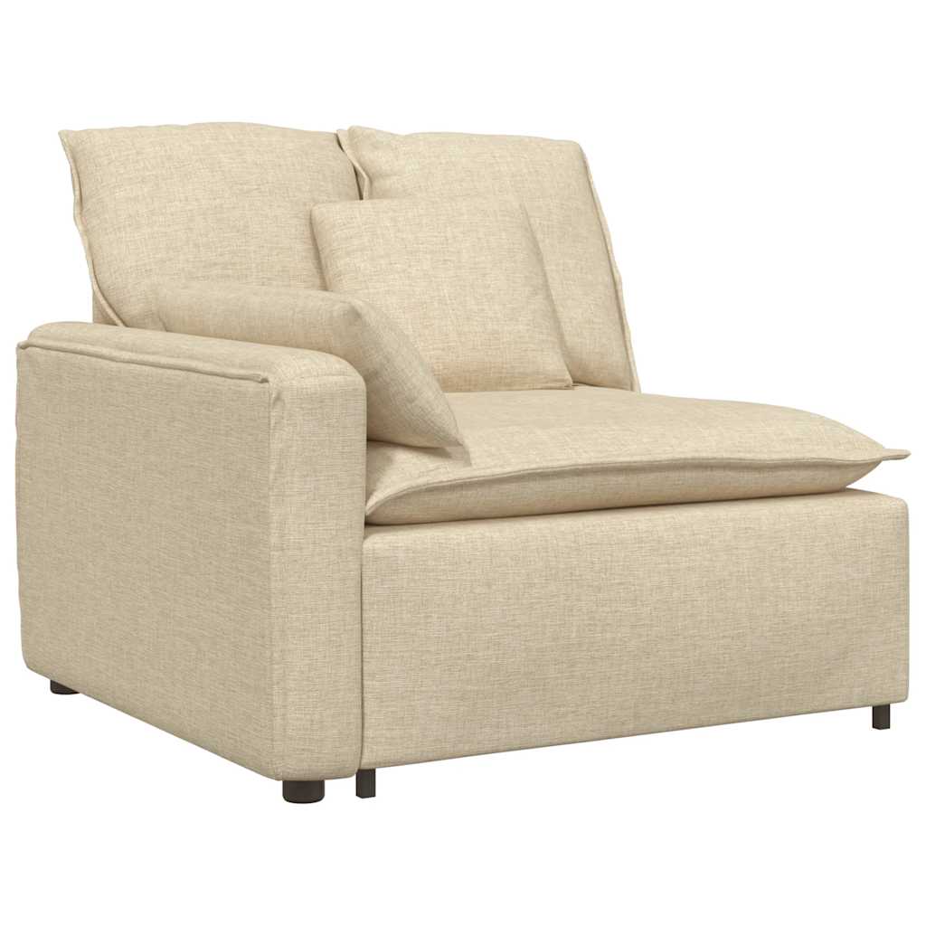 Modular Sofa with Cushions Cream